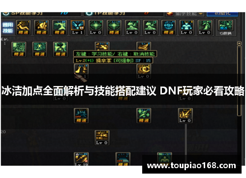 冰洁加点全面解析与技能搭配建议 DNF玩家必看攻略